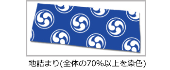 地詰まり（全体の70％以上を染色）